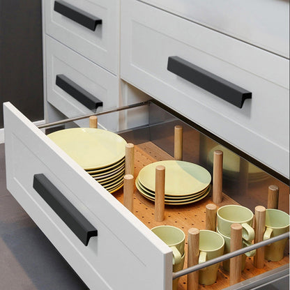 Comforsyco Low-Profile Flat Bar Cabinet Pulls and Handles