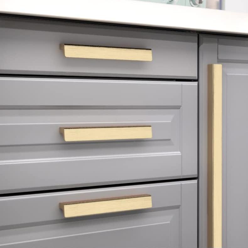 Comforsyco Low-Profile Flat Bar Cabinet Pulls and Handles