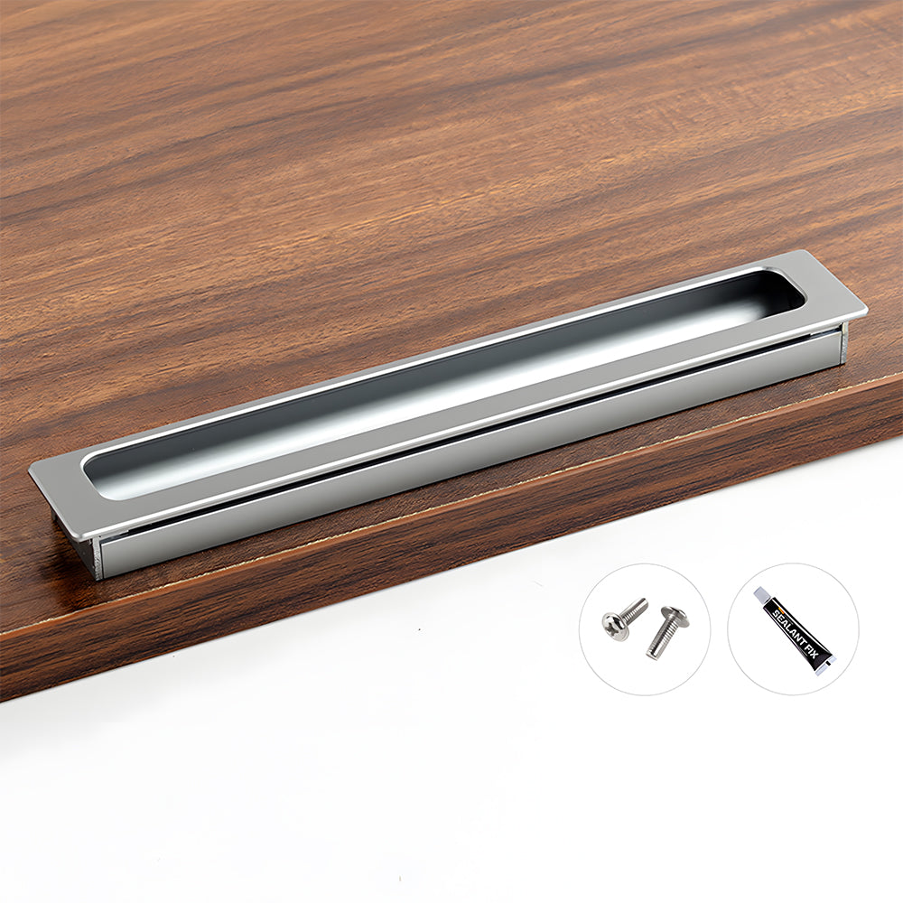 Comforsyco Low-Profile Recessed Finger Pull Cabinet Handles