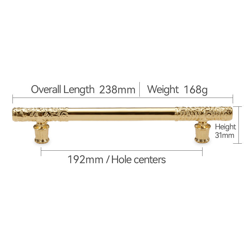Comforsyco Luxury Gold Kitchen Wardrobe Bar Cabinet Pulls