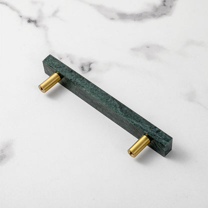 Comforsyco Marble-Look Square Cabinet Pulls and Single-Hole Handles