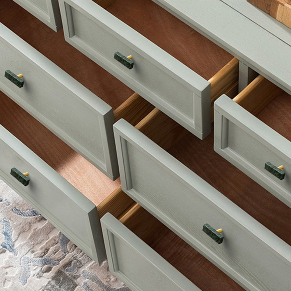 Comforsyco Marble-Look Square Cabinet Pulls and Single-Hole Handles
