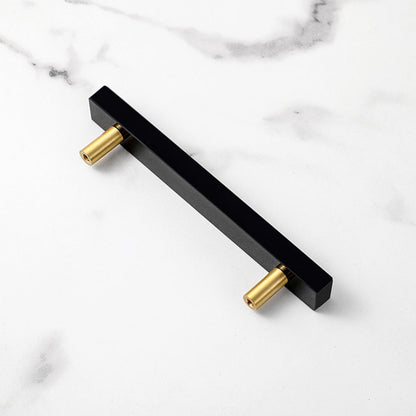 Comforsyco Marble-Look Square Cabinet Pulls and Single-Hole Handles