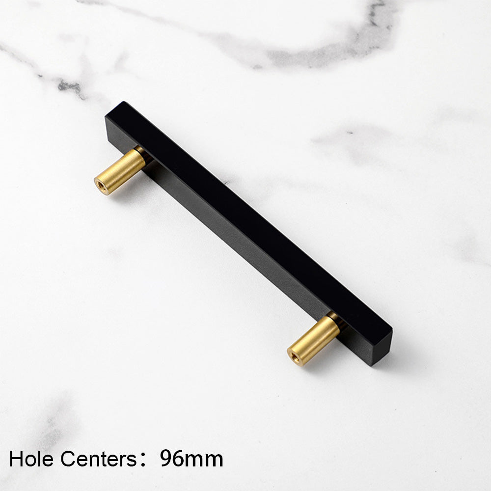Comforsyco Marble-Look Square Cabinet Pulls and Single-Hole Handles