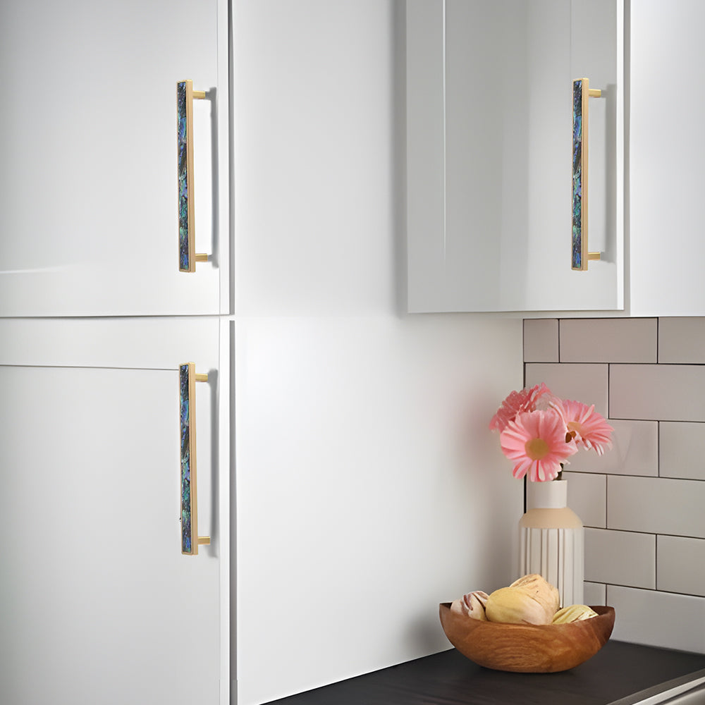 Comforsyco Marble Mother-of-Pearl Cabinet Pulls and Knobs
