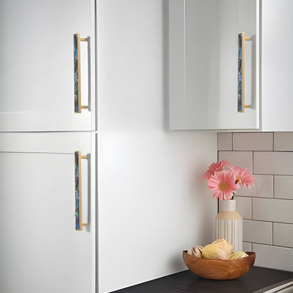Comforsyco Marble Mother-of-Pearl Cabinet Pulls and Knobs