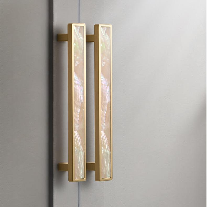 Comforsyco Marble Mother-of-Pearl Cabinet Pulls and Knobs
