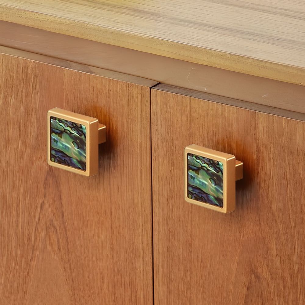 Comforsyco Marble Mother-of-Pearl Cabinet Pulls and Knobs