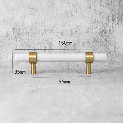 Comforsyco Marble Zinc Alloy T-Bar Cabinet Pulls
