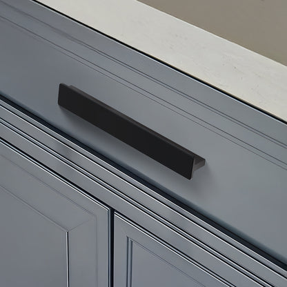 Comforsyco Matte Black Aluminum Alloy Kitchen Hardware Drawer Handles