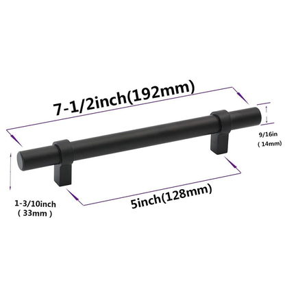 Comforsyco Matte Black Cabinet Handles  for Kitchen and Bathroom