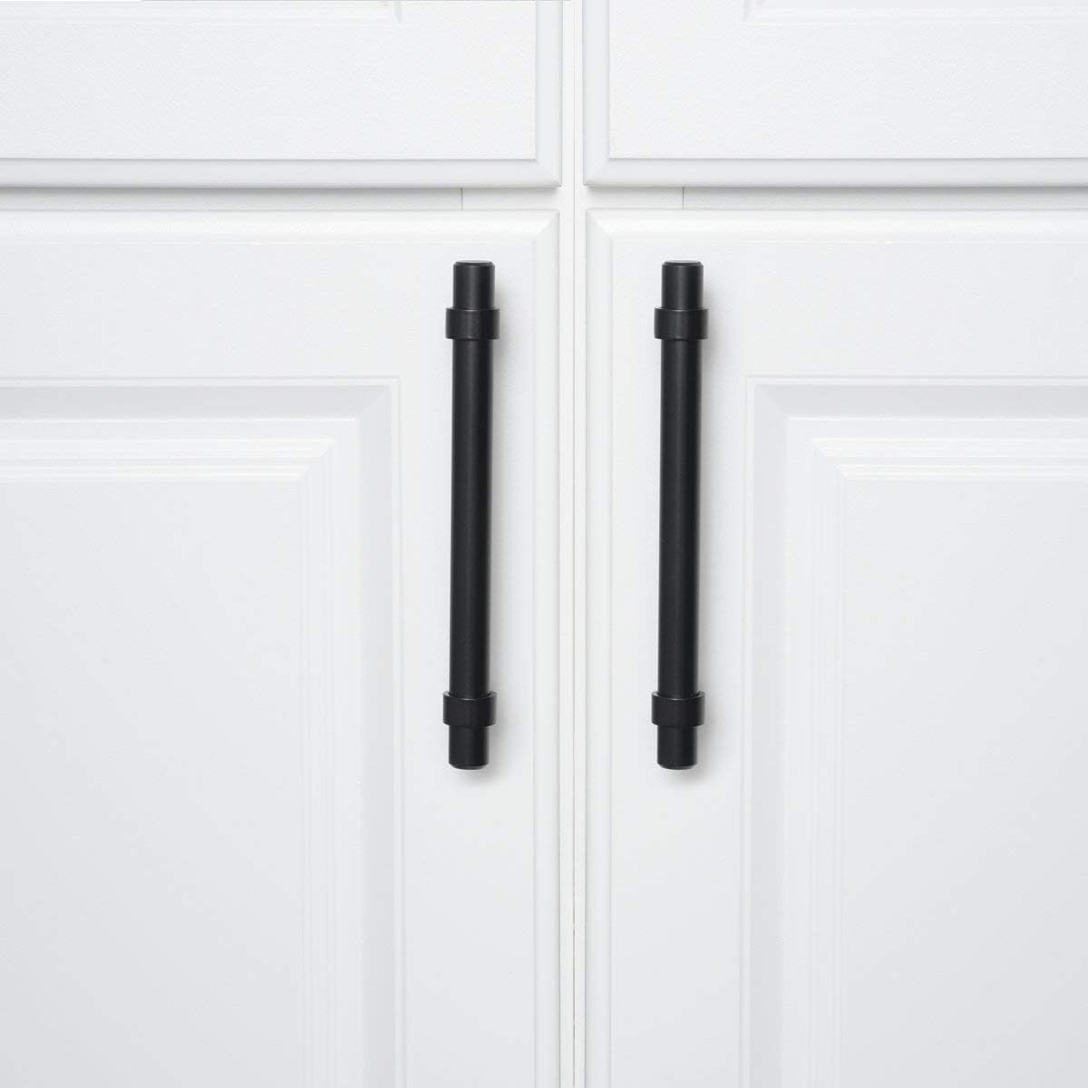 Comforsyco Matte Black Cabinet Handles  for Kitchen and Bathroom