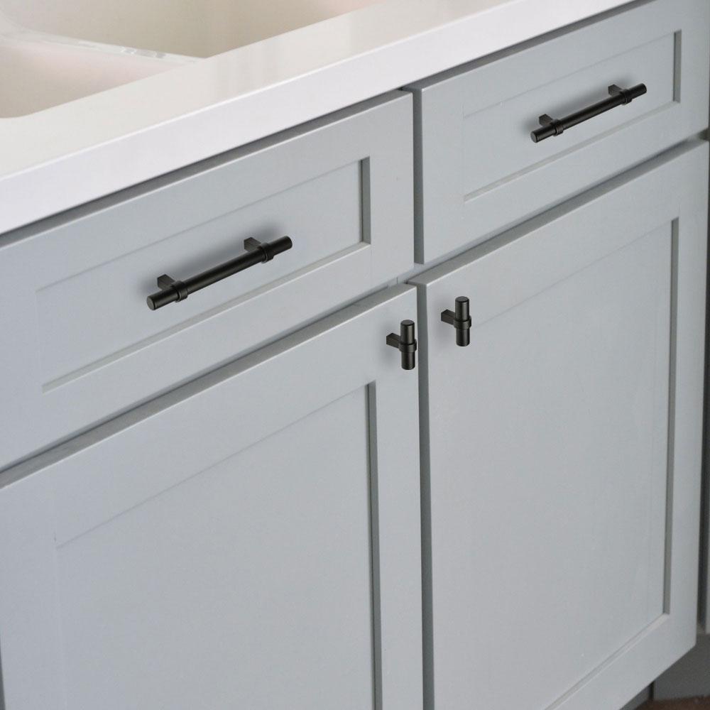 Comforsyco Matte Black Cabinet Handles  for Kitchen and Bathroom