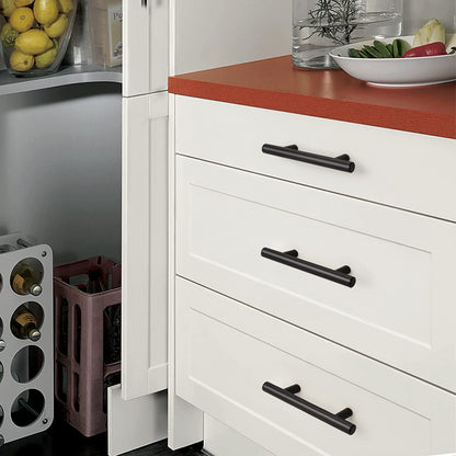 Comforsyco Matte Black Euro-Style Cabinet Bar Pulls