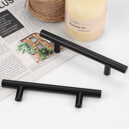 Comforsyco Matte Black Euro-Style Cabinet Bar Pulls