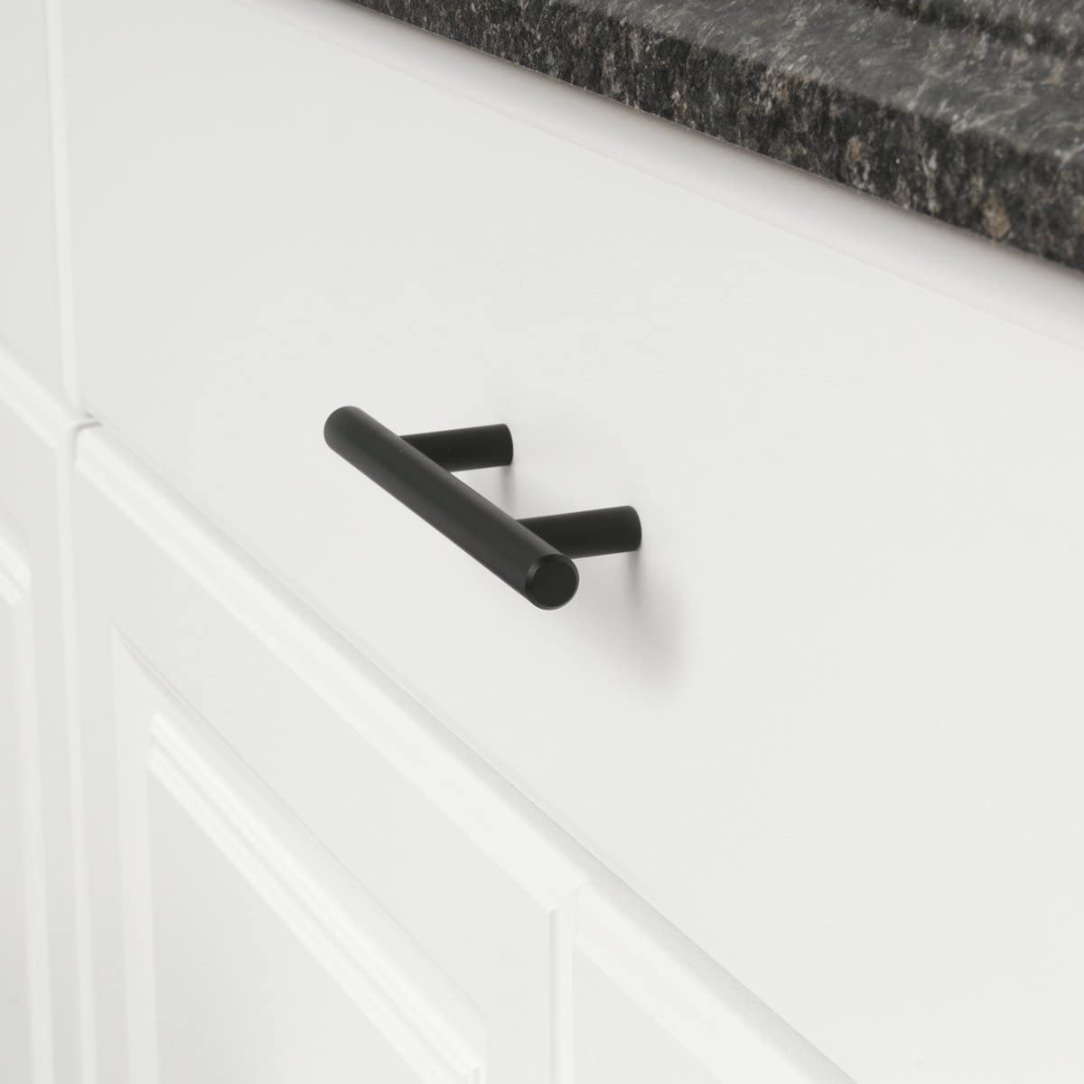 Comforsyco Matte Black Euro-Style Cabinet Bar Pulls