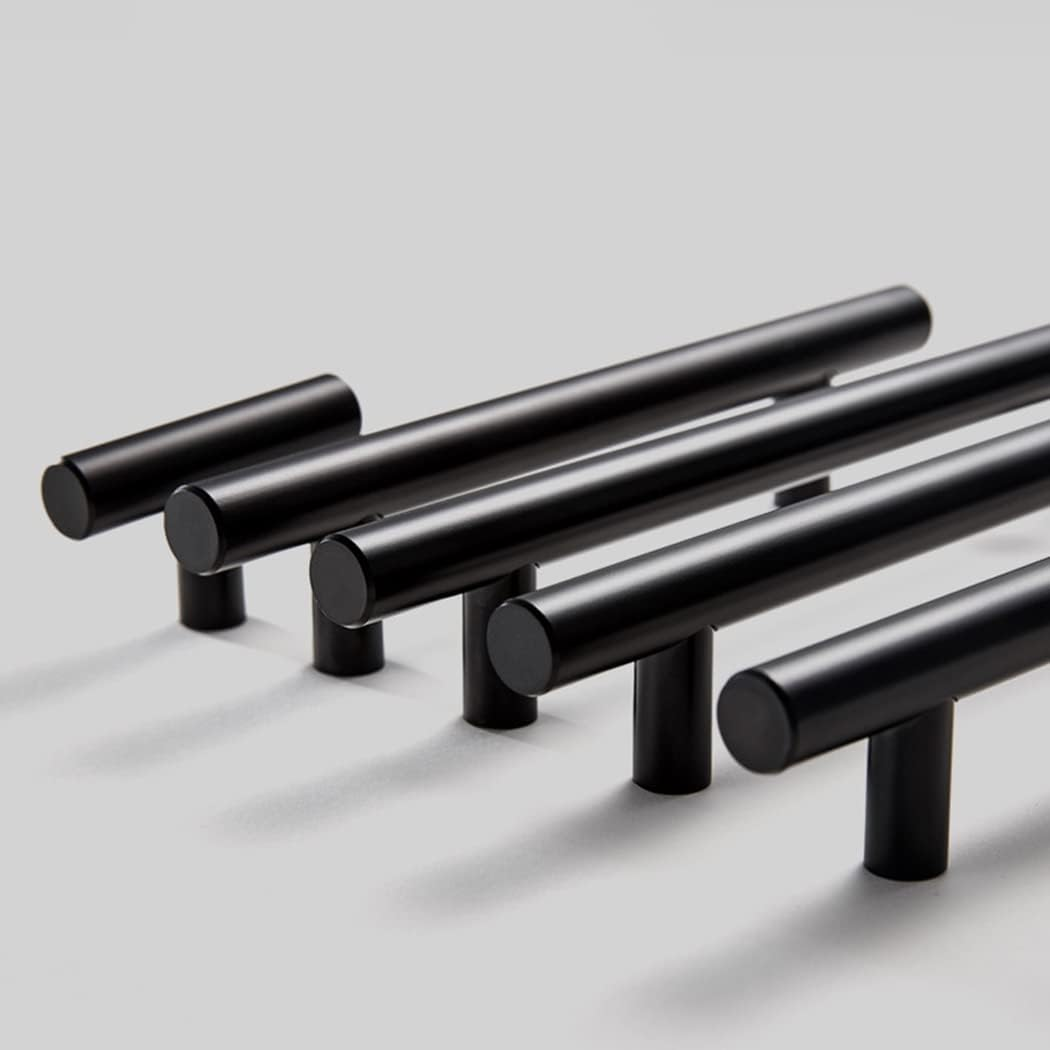 Comforsyco Matte Black Euro-Style Cabinet Bar Pulls