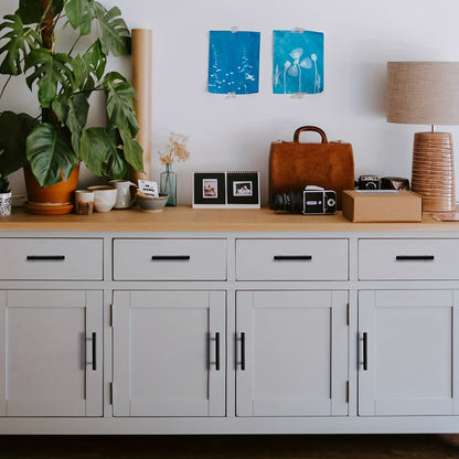 Comforsyco Matte Black Euro-Style Cabinet Bar Pulls