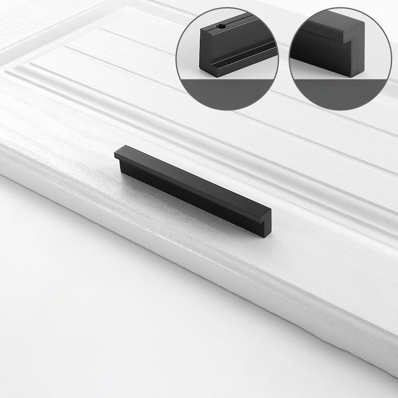 Comforsyco Matte Black Invisible Finger Edge Cabinet Pulls