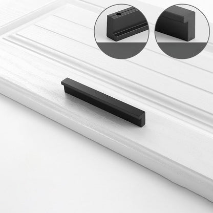 Comforsyco Matte Black Invisible Finger Edge Cabinet Pulls