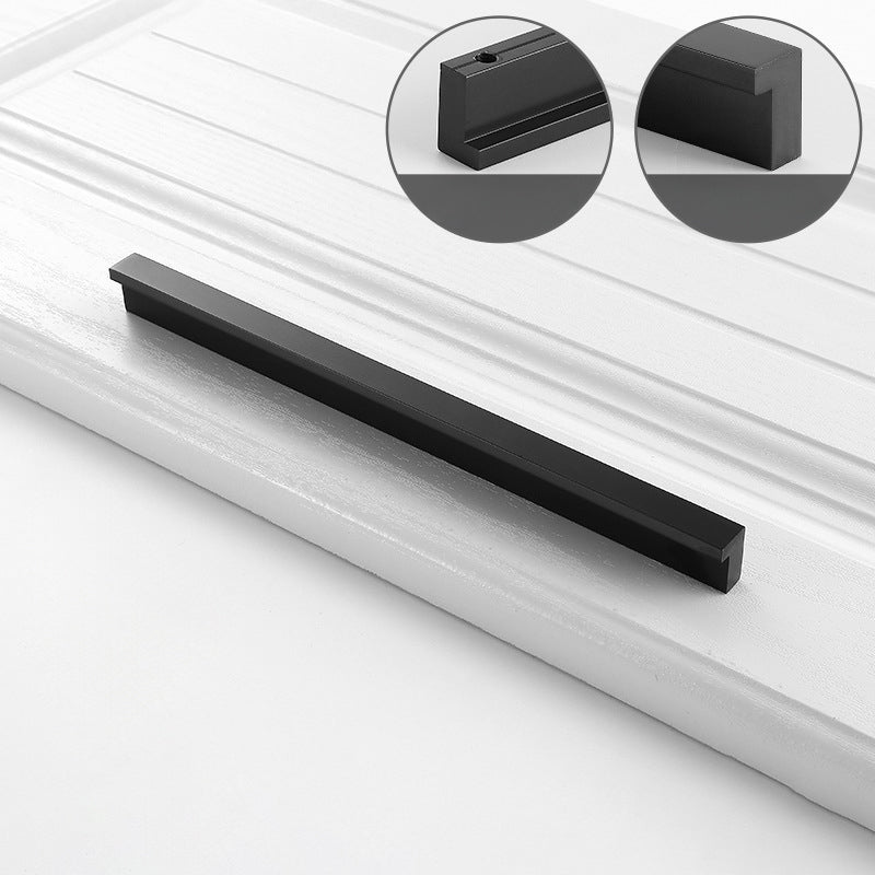 Comforsyco Matte Black Invisible Finger Edge Cabinet Pulls