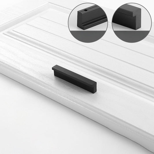 Comforsyco Matte Black Invisible Finger Edge Cabinet Pulls