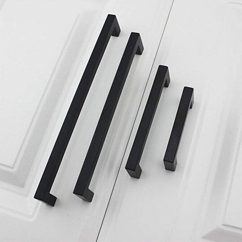 Comforsyco Matte Black Square Bar Cabinet Pulls