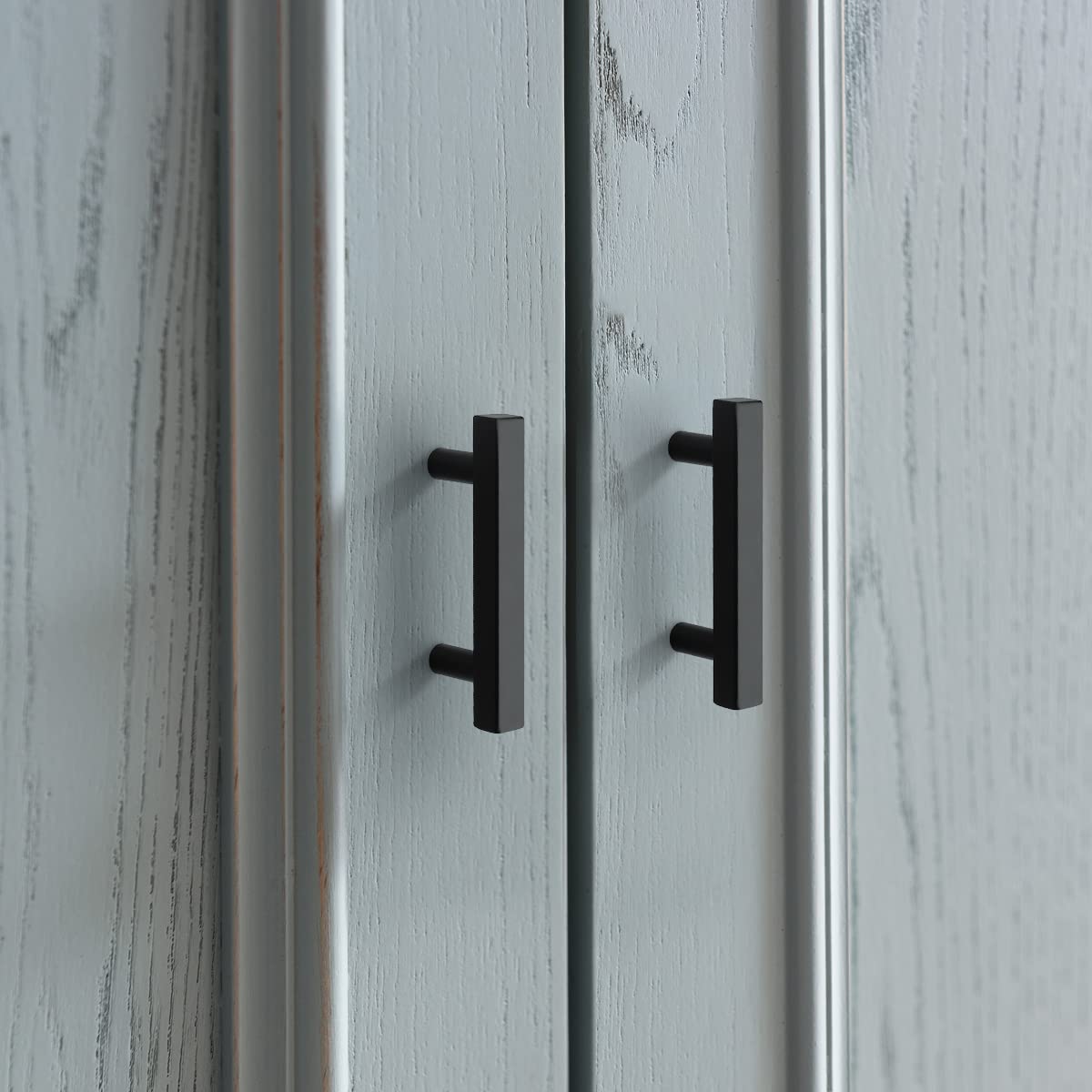 Comforsyco Matte Black Square Bar Drawer Pulls and Cabinet Handles