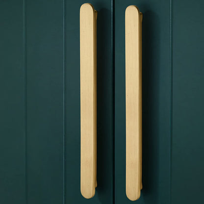 Comforsyco Minimalist Flat Rounded Bar Cabinet Pulls and Round Knobs