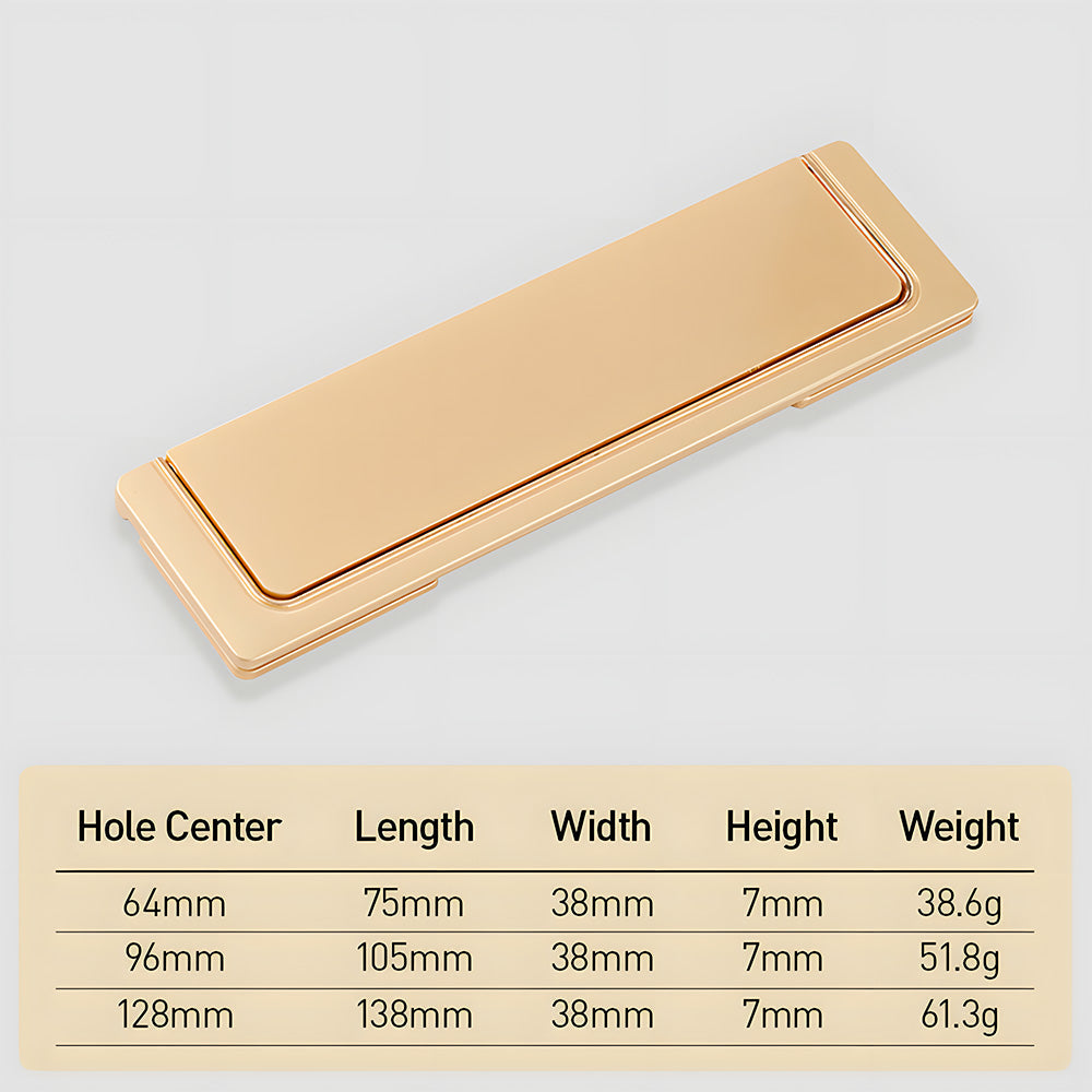 Comforsyco Minimalist Recessed Edge Cabinet Handles for Drawers and Cabinets