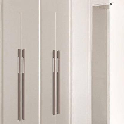 Slim rectangular aluminum cabinet pull, displayed from the side installed on cabinetry in context