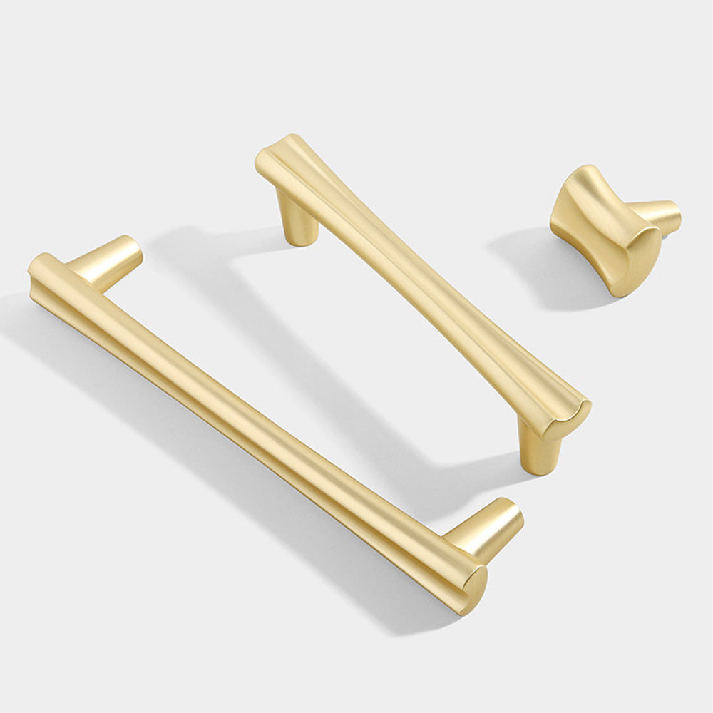 Comforsyco Modern Beveled Cabinet Handles and Knobs, Zinc Alloy
