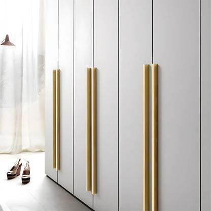 Comforsyco Modern Brass Gold Kitchen Cabinet Edge Handles