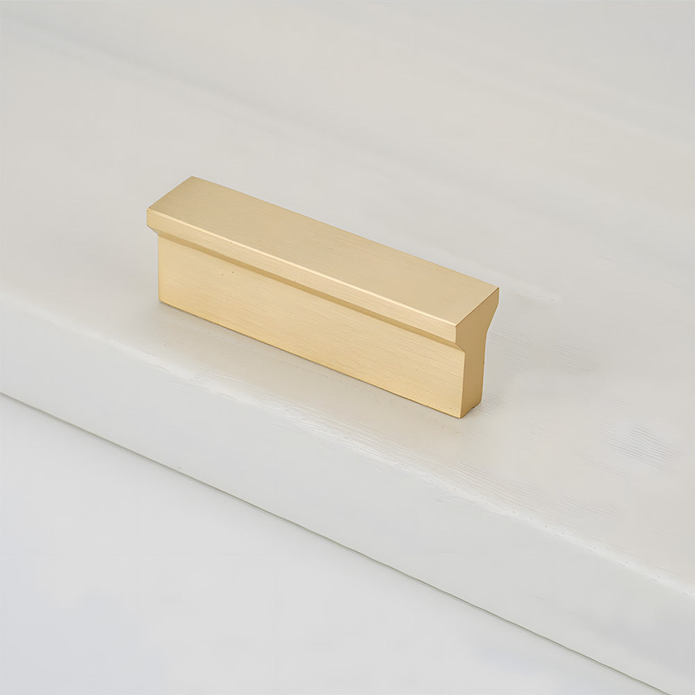 Comforsyco Modern Brass Gold Kitchen Cabinet Edge Handles