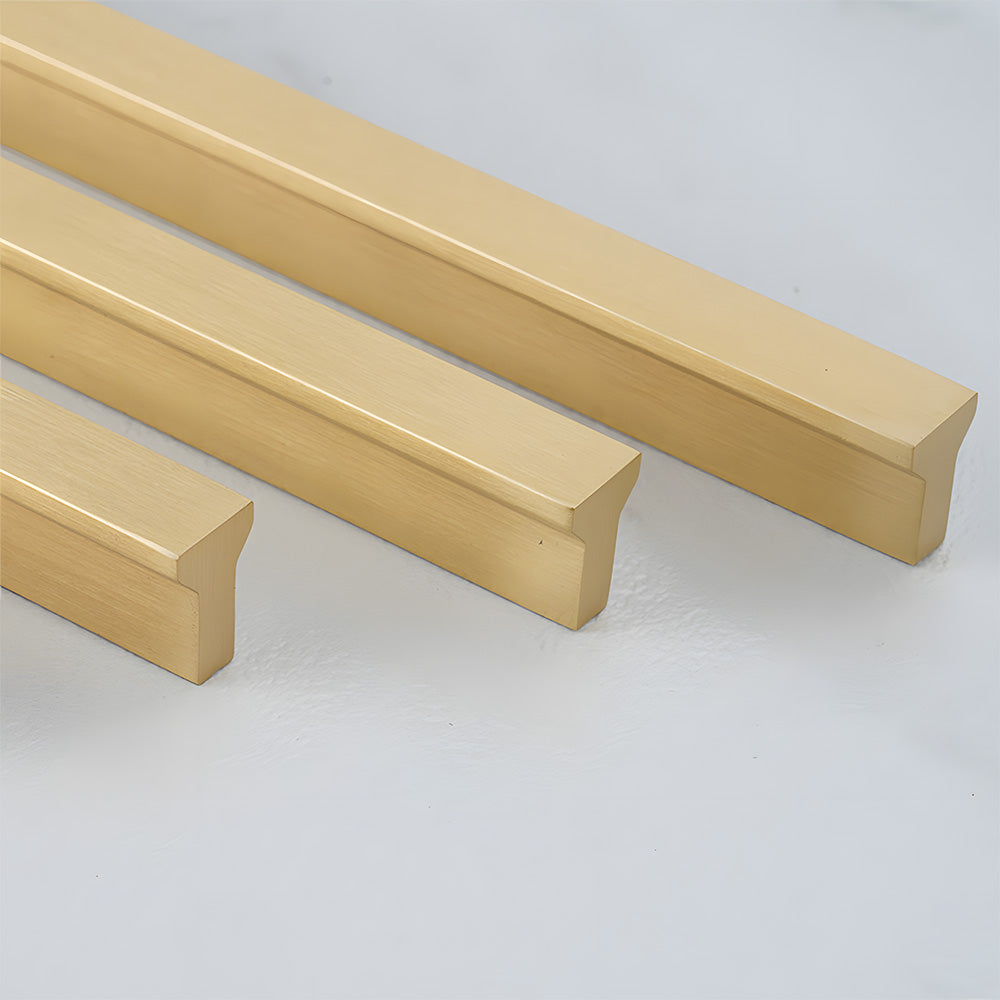 Comforsyco Modern Brass Gold Kitchen Cabinet Edge Handles