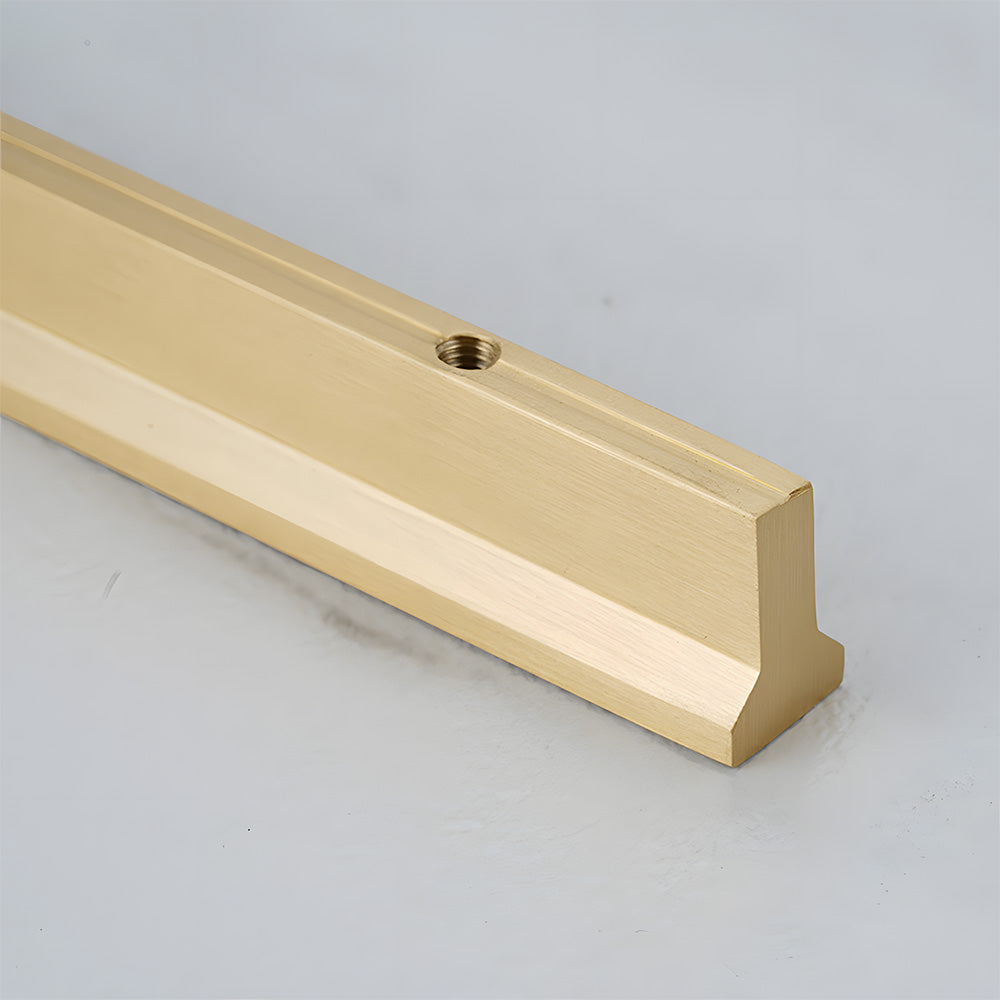 Comforsyco Modern Brass Gold Kitchen Cabinet Edge Handles