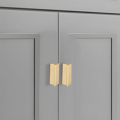Comforsyco Modern Brass Gold Kitchen Cabinet Edge Handles