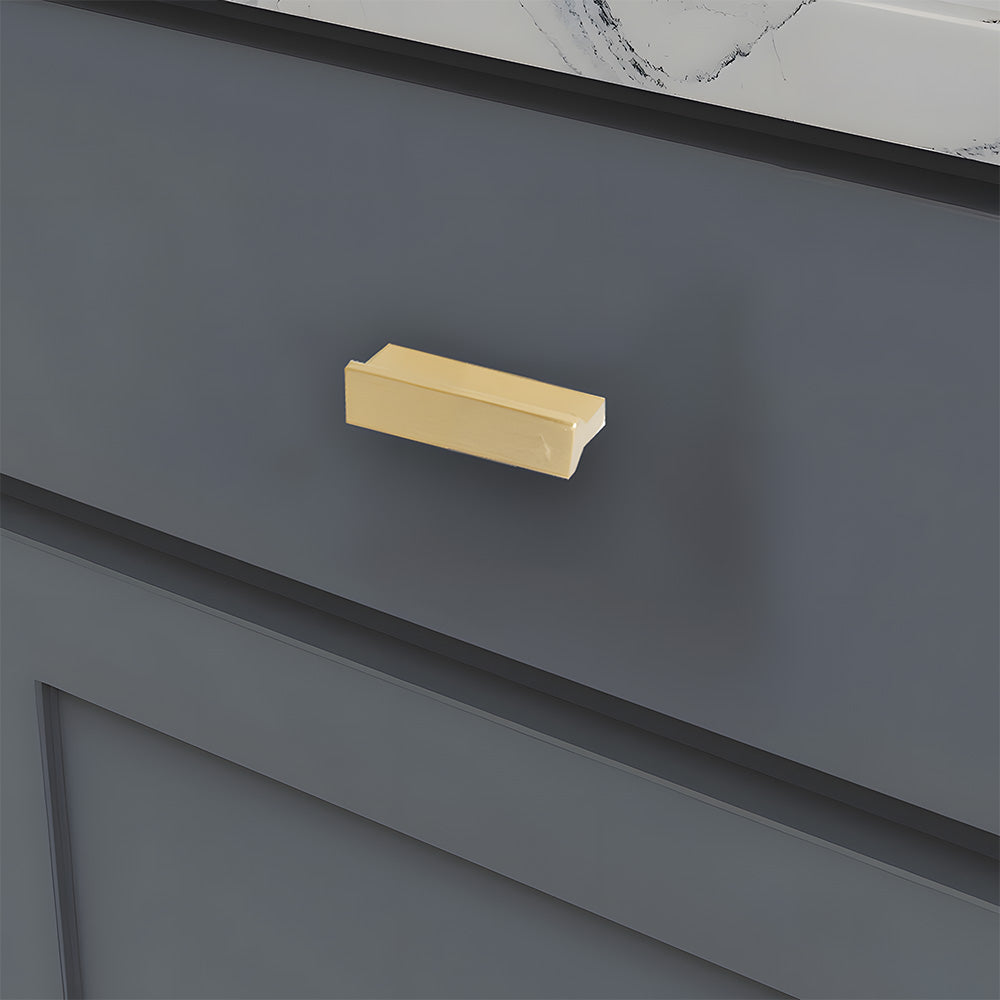 Comforsyco Modern Brass Gold Kitchen Cabinet Edge Handles