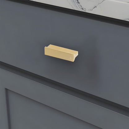 Comforsyco Modern Brass Gold Kitchen Cabinet Edge Handles