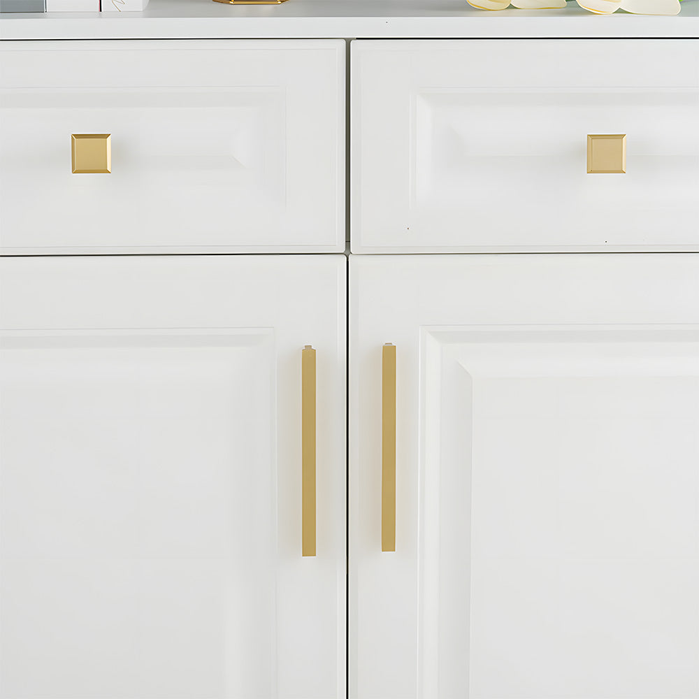 Comforsyco Modern Brass Gold Kitchen Cabinet Edge Handles