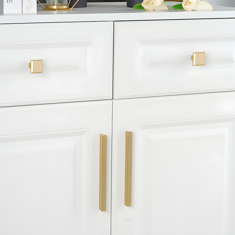 Comforsyco Modern Brass Gold Kitchen Cabinet Edge Handles