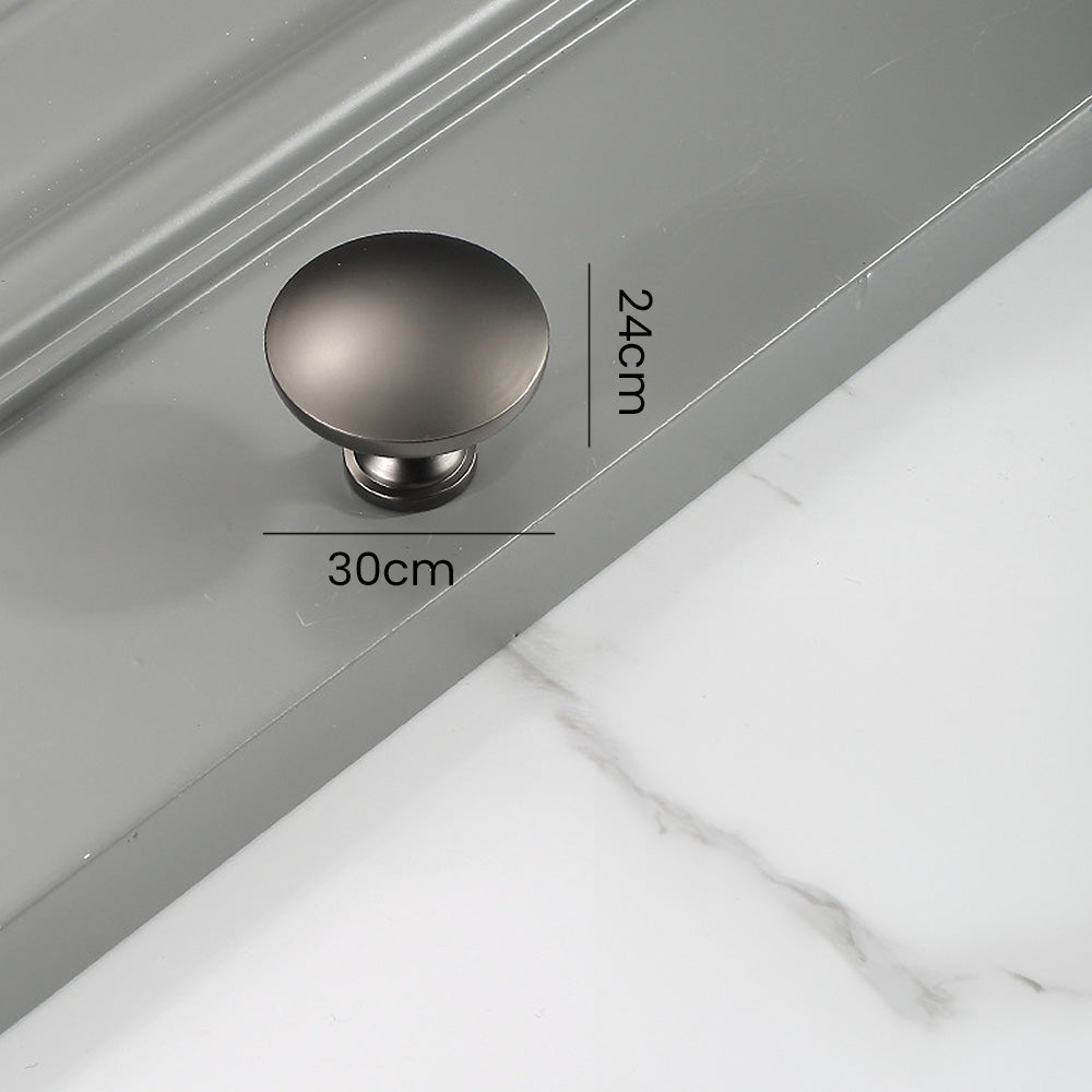 Comforsyco Modern Curved Cabinet Handles and Round Knobs