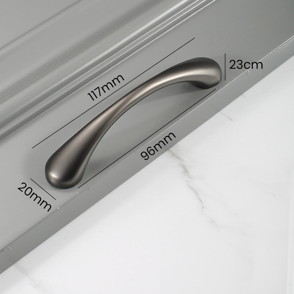 Comforsyco Modern Curved Cabinet Handles and Round Knobs