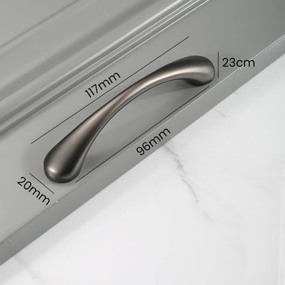 Comforsyco Modern Curved Cabinet Handles and Round Knobs