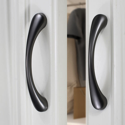 Comforsyco Modern Curved Cabinet Handles and Round Knobs