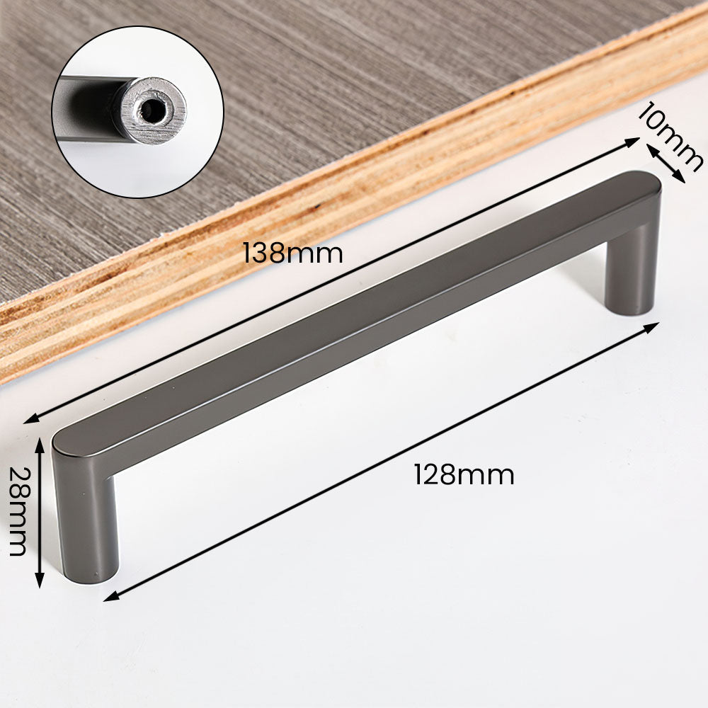 Comforsyco Modern D-Shaped Cabinet Pulls, Zinc Alloy Bar Handles
