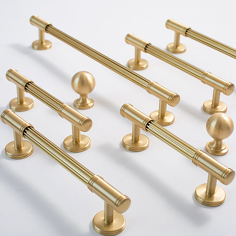 Comforsyco Modern French Solid Brass Cabinet Handles