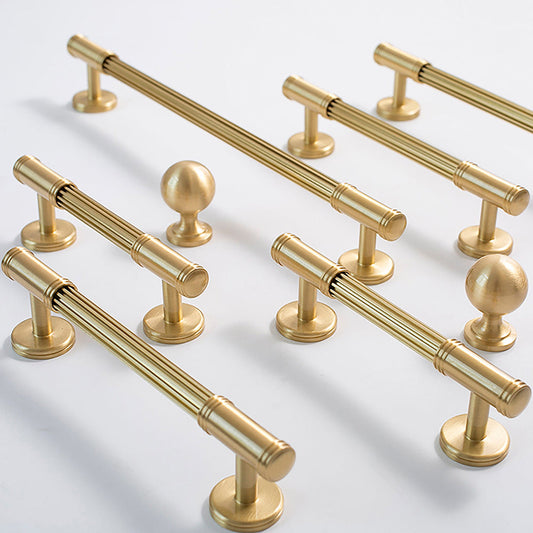 Comforsyco Modern French Solid Brass Cabinet Handles