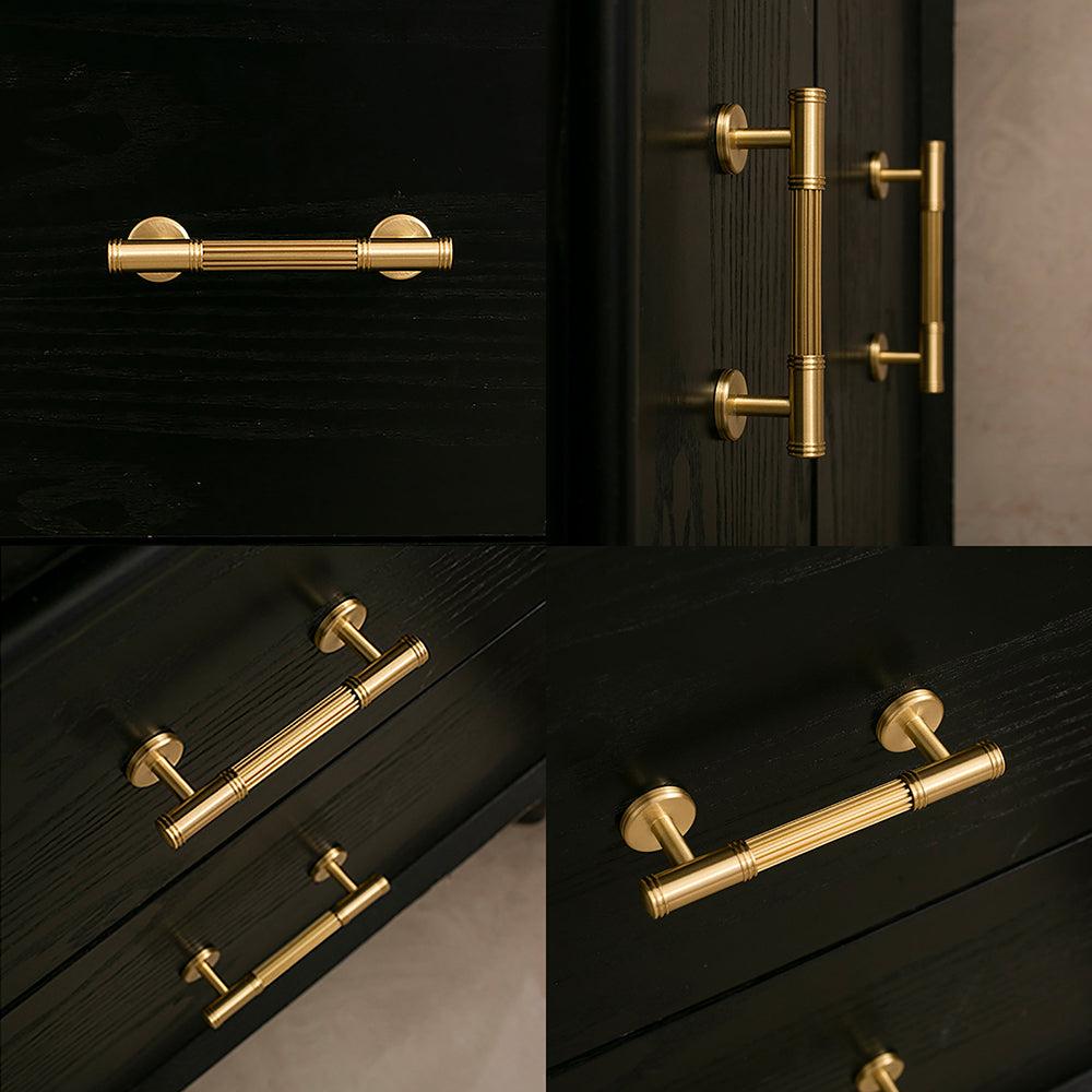 Comforsyco Modern French Solid Brass Cabinet Handles