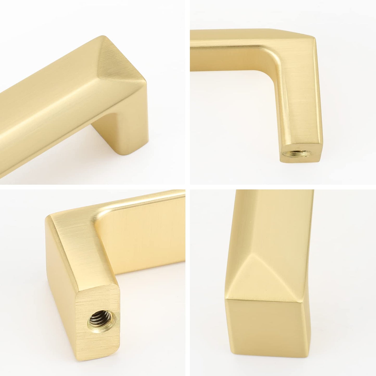 Comforsyco Modern Gold Kitchen Cabinet Handles Brass Cabinet Pulls